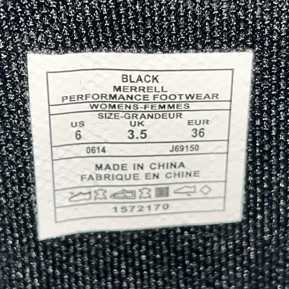 MERRELL Tetra Launch WP Leather Side Zip Boots Moto Black Mid Calf Size 6 - Picture 7 of 7